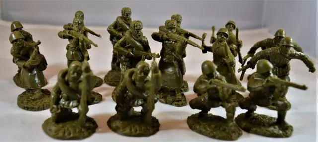 Toy Soldiers of San Diego TSSD WWII Russian Infantry Set 5A Green Stalingrad