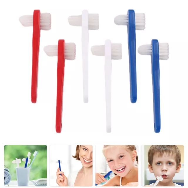 6 piezas cepillo de dientes portátil viajes suaves hombre aparatos dentales incorrectos