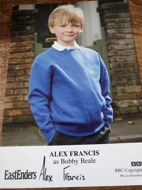 EastEnders Bobby Beale Hand Signed Cast Card Alex Francis Autograph