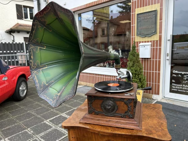 Grammophon mit Trichter original antikes Stück um 1890 - 1920 sehr Ausgefallen