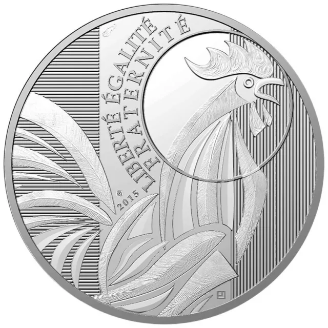 Silbermünze Der Hahn 2015 - 10 Euro Frankreich - 17 gr ST