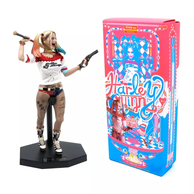 Figura de acción DC Justice Comic Harley Quinn 12"" ropa real modelo Crazy Toys