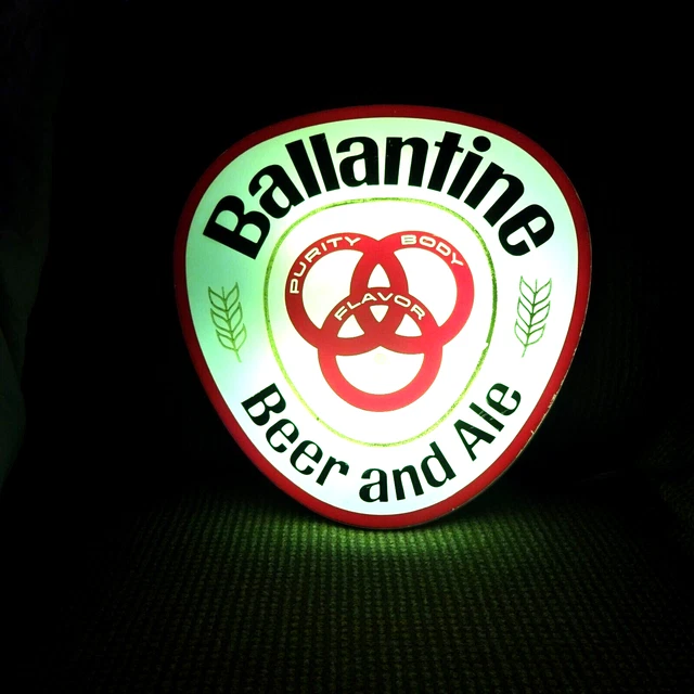 Ballantine Beer & Ale Lighted Sign In Working Condition