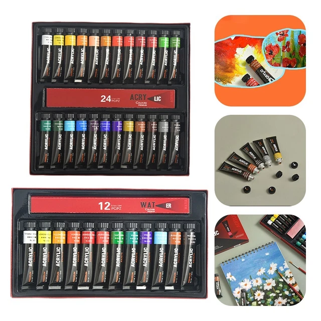 Acrylfarbenset Innerhalb Acrylfarbe 24 Farbe 12ml Acrylfarben Acrylpigment