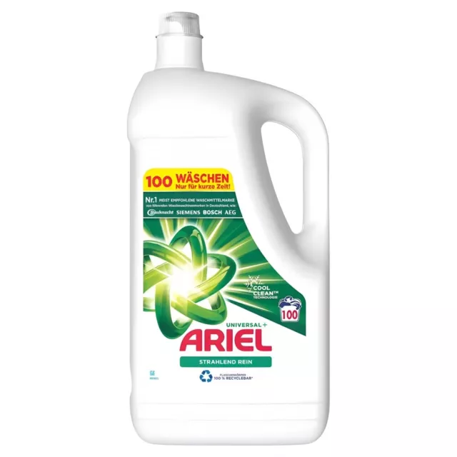 Ariel Universal+ Vollwaschmittel Flüssig, 5 Liter (100 Wäschen)