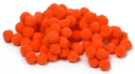 Pepperell Craft Pom Pom Puffs Orange 1 Inch