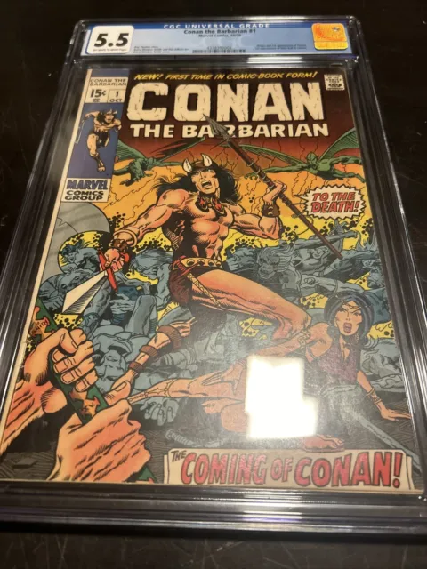 Conan The Barbarian #1 CGC 5.5 1970 1st App Conan And King Kull Marvel Comics