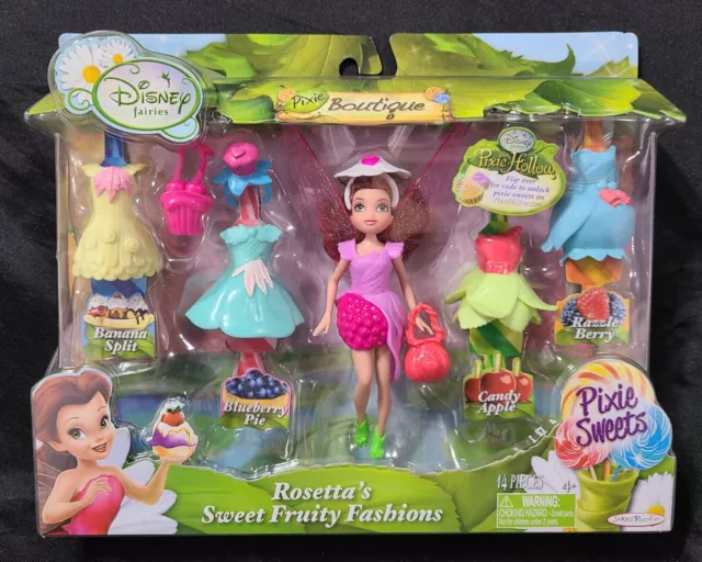 NEW Disney Fairies Pixie Boutique Rosetta’s Sweet Fruity Fashions NIB 2012 Jakks