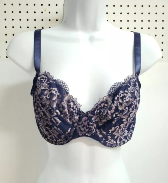 LEPEL ATHENA (LARGER CUP) Black Lace padded underwire Tshirt bra size 30E  new