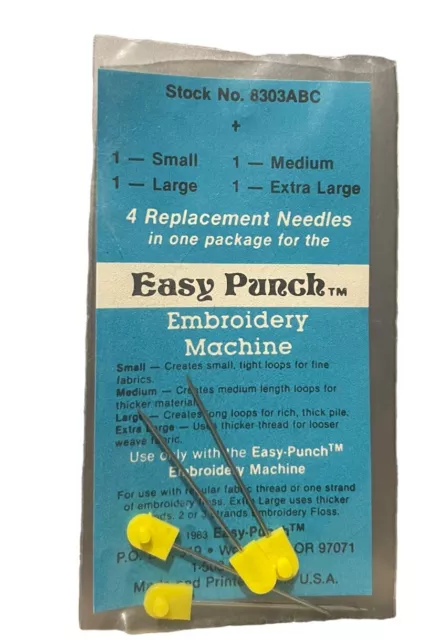 Máquina de bordar Easy Punch 4 agujas de repuesto No. 8303ABC