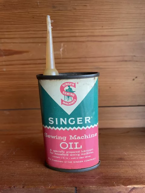 vintage singer sewing machine oil can