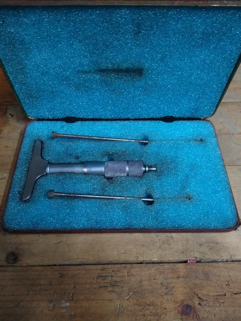 Vintage Central Tool Co. Cranston RI USA Depth Micrometer Set