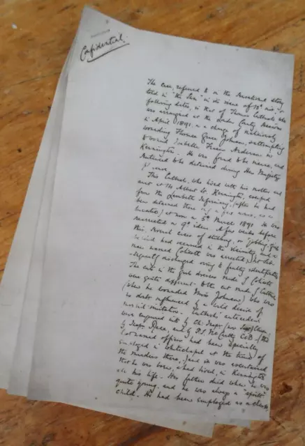 Jack the Ripper ~ MACNAGHTEN'S REPORT THAT THOMAS CUTBUSH COULD BE THE RIPPER