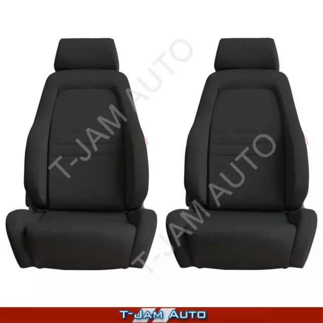 Adventurer 4x4 4WD Bucket Seat Pair 2 x Black Cloth ADR for Mitsubishi Outlander