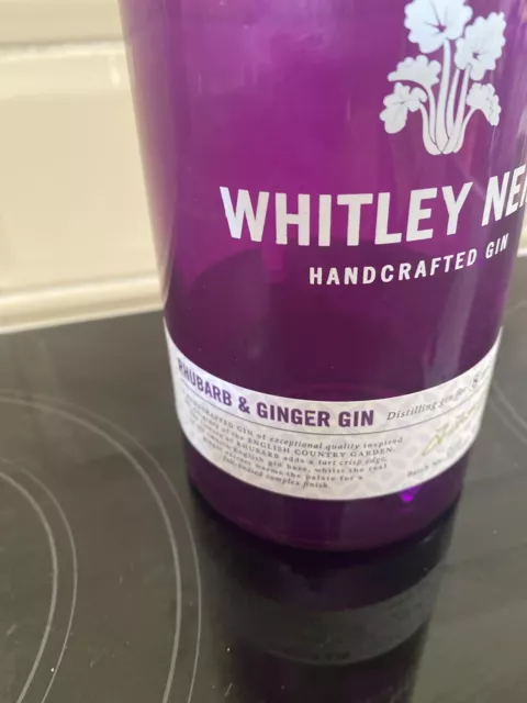 Empty Whitley Neill Rhubarb & Ginger Gin Glass Bottle  - Upcycle Craft / Display 3