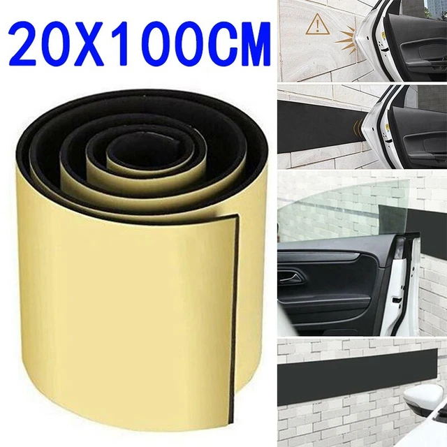 Adesivo protezione porta auto nero 1 pz paraurti accessorio striscia 6 mm 100 x 20 cm