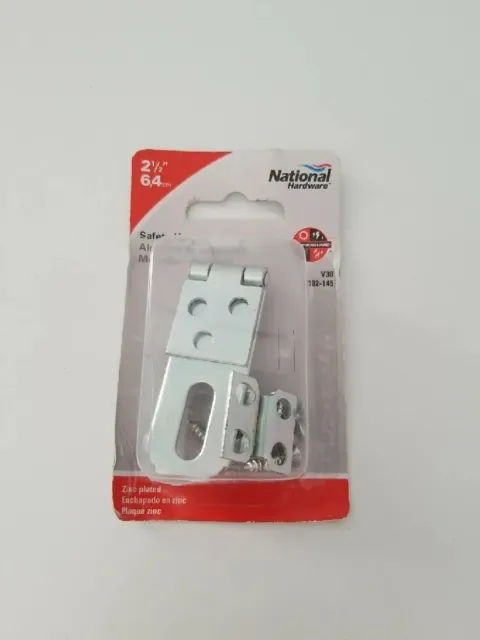 National Hardware N102-145 Zinc-Plated Steel Safety Hasp 2-1/2"  with Screws New