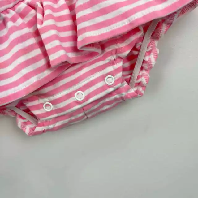 Florence Eiseman Pink Stripe Skirted Romper Baby Girl 9 Months 3