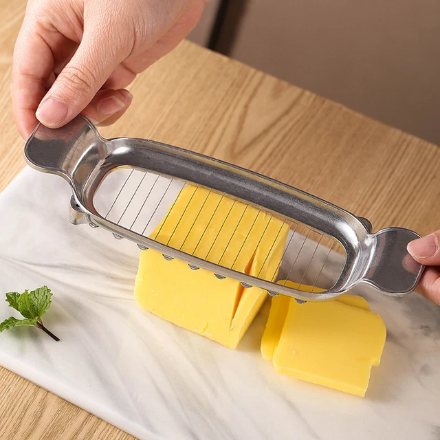 BUTTER CUTTER SLICER Stainless Steel Butter Slicer Cheese Cube Cutter