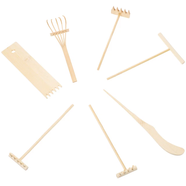 1 Set dekorativer Mikro -Rakes Tabelle Miniatur Rakes DIY kleine Rakes Desktop M