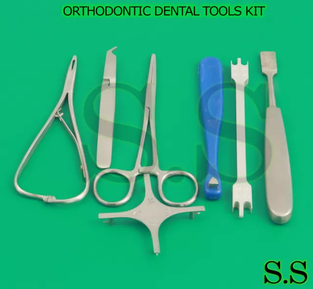 Orthodontic Dental Tools Kit Band Pusher Seater Mathieu Ligature Bracket Tweezer