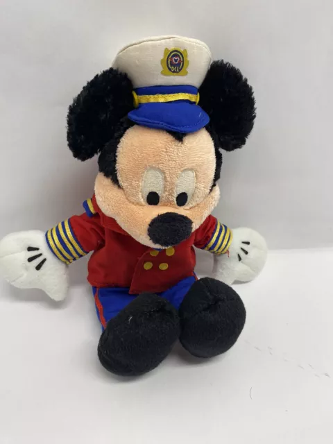 AUTHENTIC DISNEY CRUISE Line Red Mickey Mouse Captain Plush Toy