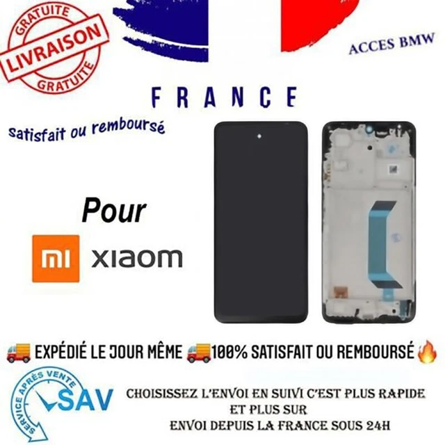 Service Pack (Avec châssis) Écran Complet LCD Redmi Note 12 5G Noir – GSM PART DISTRIBUTION