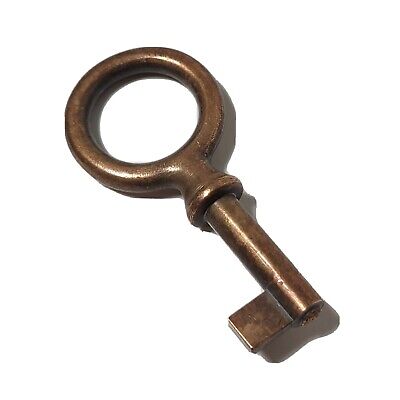 Vintage Uncut Brass Unfinished Manufacturing Skeleton Key Approx 1 7/8" Long