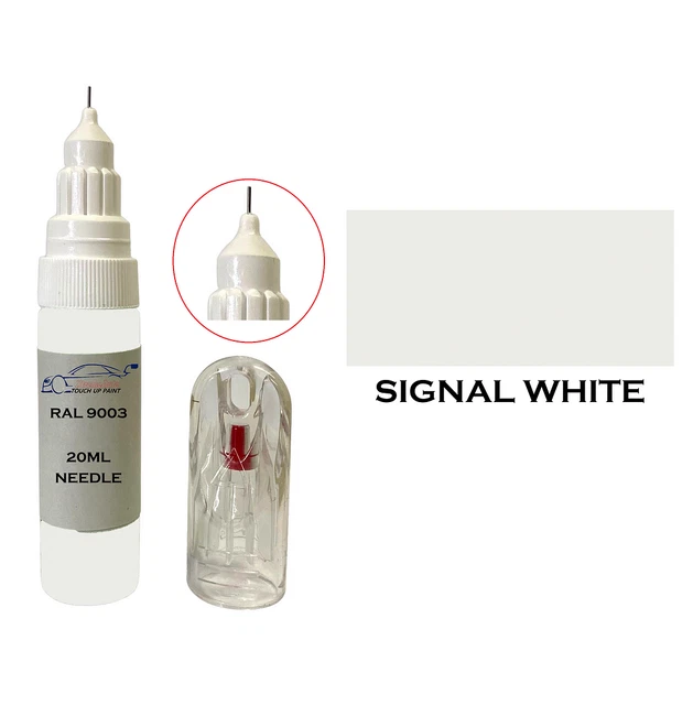 RAL 9003 SIGNAL white GLOSS TOUCH UP PAINT BRUSH PEN WOOD SCRATCH UPVC