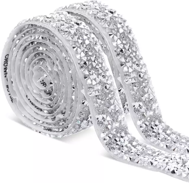 Kristall-Strassband, 2 Yard Diamantband, Selbstklebend, Glitzernde Bänder, Krist