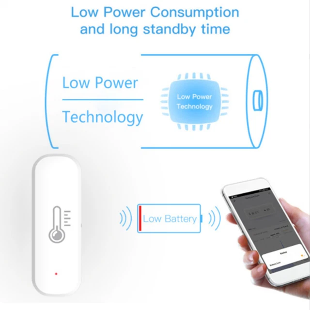 1/4pz Tuya Intelligent Zigbee rilevatore temperatura umidità wireless