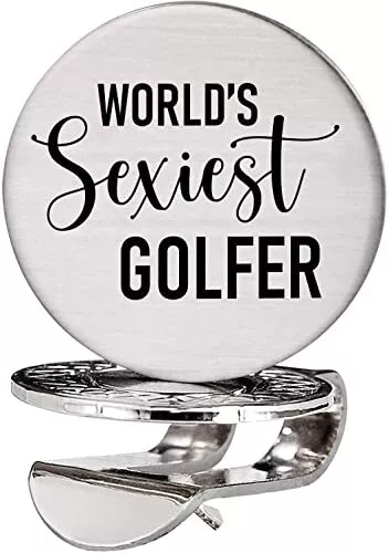 World’s Sexiest Golfer - Funny Golf Ball Marker with Magnetic Hat Clip, Stain...
