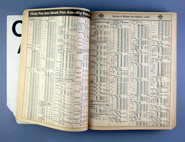 ABC WORLD AIRWAYS Guide April 1978 Airline Timetable Part Two Blue Book ...