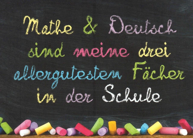 POSTKARTE WITZIG SPRUCH Mathe und Deutsch EUR 1,25 PicClick DE