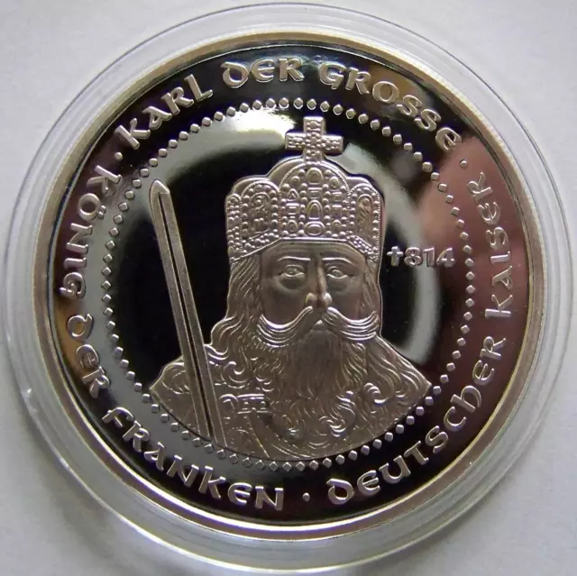 König Karl Der Grosse - 999 Silber - Degussa - Medaille - Silberbarren - Pp