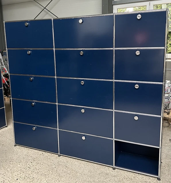 3x  USM HALLER ELEMENT BLAU STAHLBLAU ABHOLUNG NRW