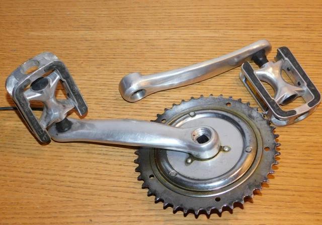 PEDALIER VELO SIMPLEX 52/48 Crankset Chainring Bicycle 1950 Logo Lion Peugeot EUR 52,00 - FR