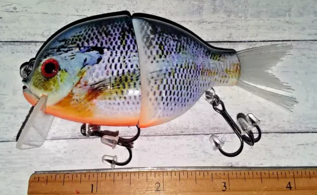 E FWL TRU-ORANGE BELLY GILL Wake Bait Floating  4" overall 1 oz Printed Finish!