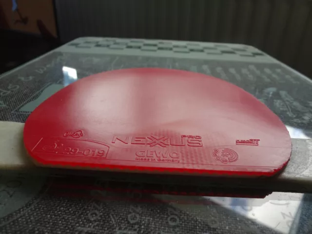 used table tennis rubber GEWO NEXXUS EL PRO 43  W148mm x H154mm