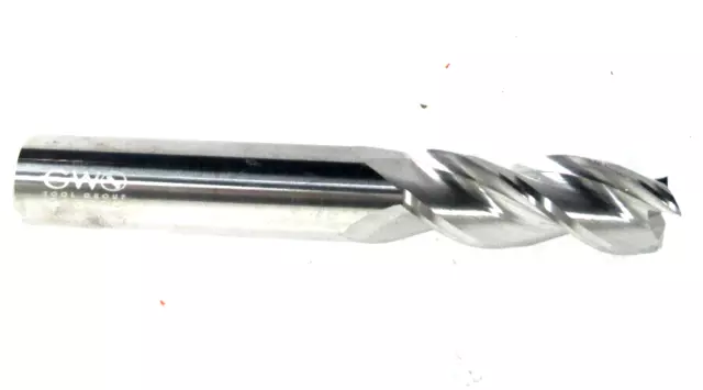 GWS Square End Mill: 3/4″ Dia, 2″ LOC, 3 Flutes, Solid Carbide 5″ OAL,Shank Dia,