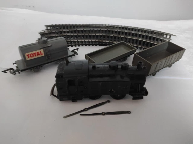 Lot De Locomotives Et Wagons Jouef - BB9201, Vapeur 708 + Wagons Divers - Occasion - Vintage