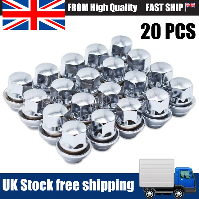 thumbnail image 2 of TWD 16x Chrome Alloy Wheel Lug Nuts M12x1.5 For Ford Focus Mk1-4 ST RS – 19mm Hex 2 of 3