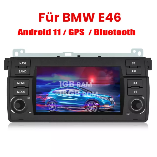 7"Android 11.0 2Din Autoradio GPS Navi BT RDS FM WIFI DAB Pour BMW E46 1998-2006