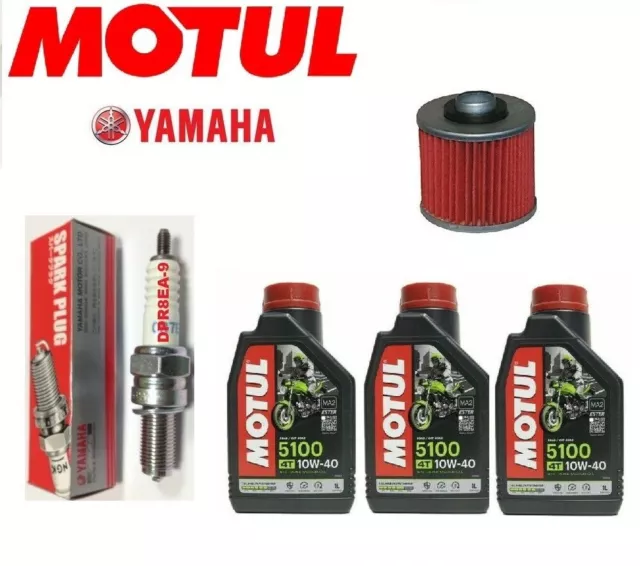 Kit Tagliando Yamaha Xt Tt E 600 Ttr 600 Olio Motul 5100 10W40 Filtro + Candela