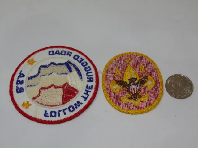 Boy Scout Patch BSA Scouting 1960's Follow the Rugged Road Lot 2