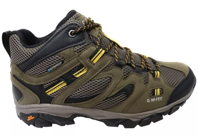 Hi Tec Mens Ravus Vent Lite Mid Waterproof Comfortable Hiking Boots - Mesh