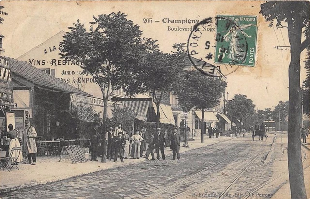 CPA 94 CHAMPIGNY BOULEVARD DE NOGENT (cliché pas courant