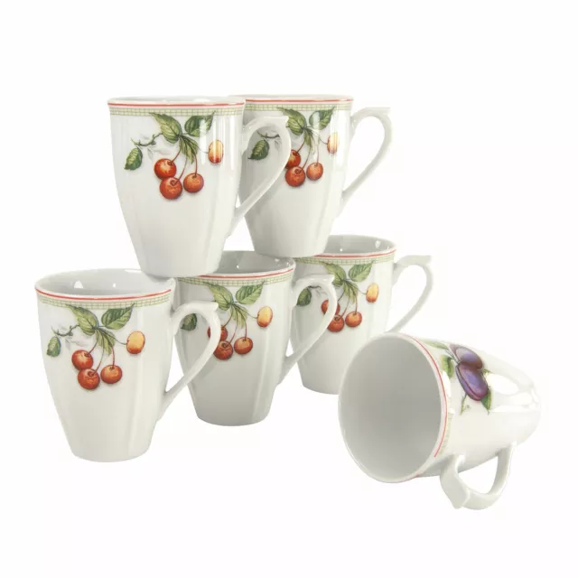 CreaTable 17033 Flora Orchard Kaffeebecher Set 6tlg Kaffeetassen Teetassen