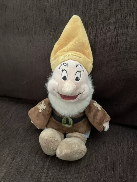 HAPPY DWARF Beanie Soft Toy Plush SNOW WHITE Disney Store Exclusive