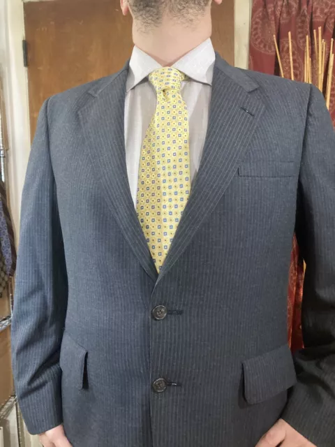 Mens Suit 41R 38x29 Gray Blazer Sport Coat Jacket Wool Saxony Hall Mint Mens Suit 41R 38x29 Gray Blazer Sport Coat Jacket Wool Saxony Hall Mint